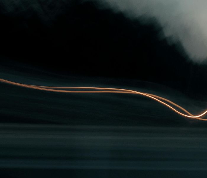 Symmetrical glowing lines forming a pattern of energy flow